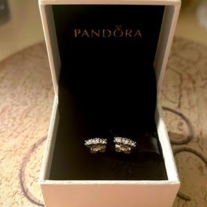 Pandora sparkling stud earrings